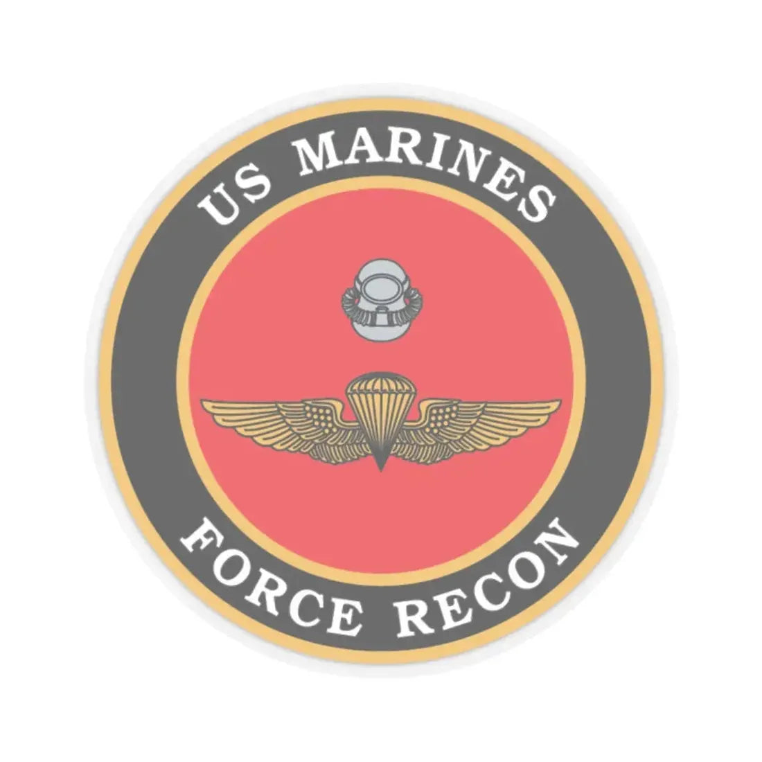 US Marines Force Recon (USMC) STICKER Vinyl Kiss-Cut Decal 2 Inch Transparent - The Sticker Space