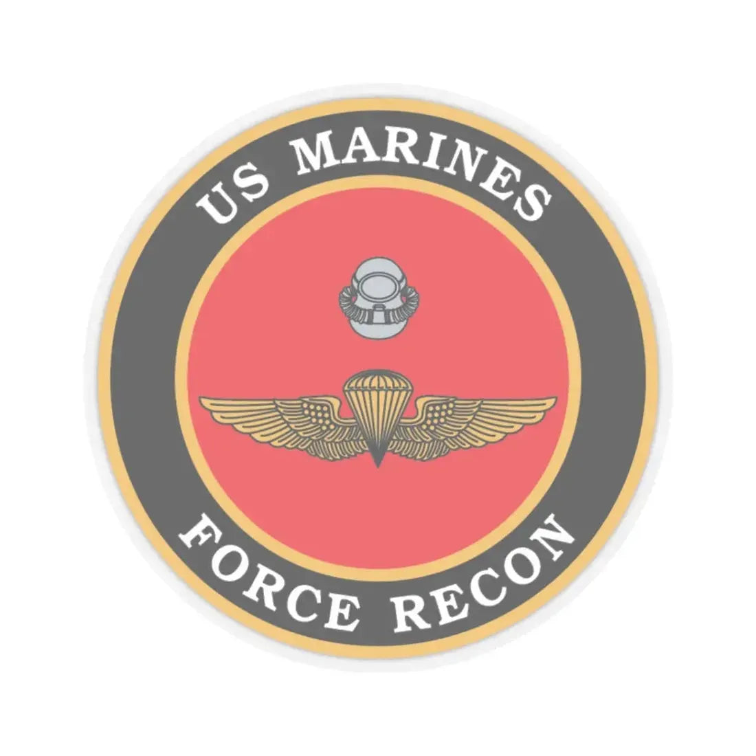 US Marines Force Recon (USMC) STICKER Vinyl Kiss-Cut Decal 3 Inch Transparent - The Sticker Space