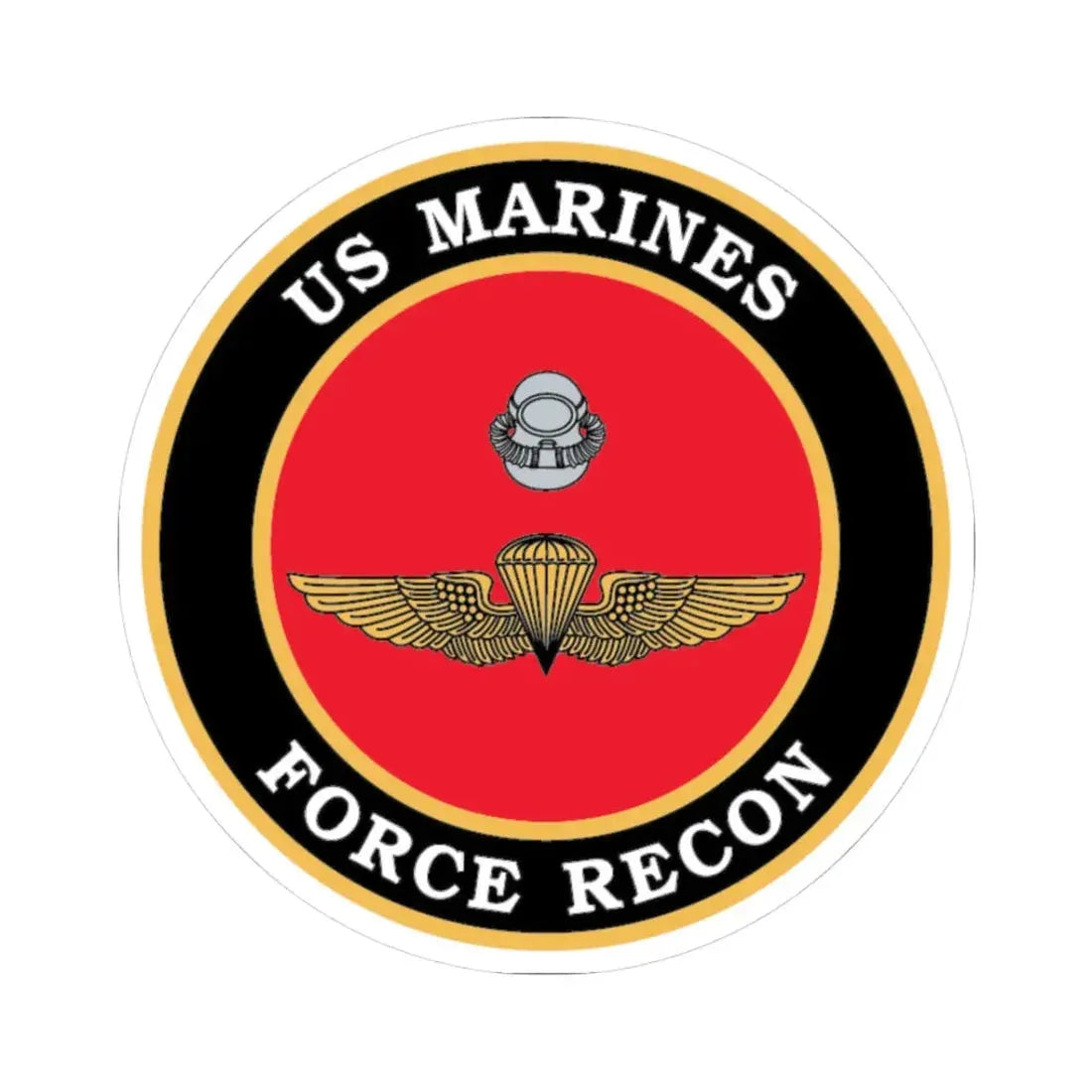 US Marines Force Recon (USMC) STICKER Vinyl Kiss-Cut Decal 3 Inch White - The Sticker Space