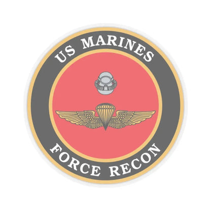 US Marines Force Recon (USMC) STICKER Vinyl Kiss-Cut Decal 4 Inch Transparent - The Sticker Space