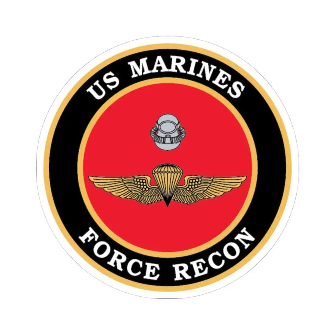 US Marines Force Recon (USMC) STICKER Vinyl Kiss-Cut Decal 4 Inch White - The Sticker Space