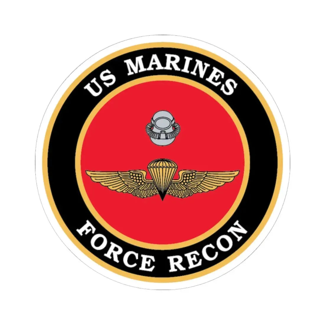 US Marines Force Recon (USMC) STICKER Vinyl Kiss-Cut Decal 6 Inch White - The Sticker Space