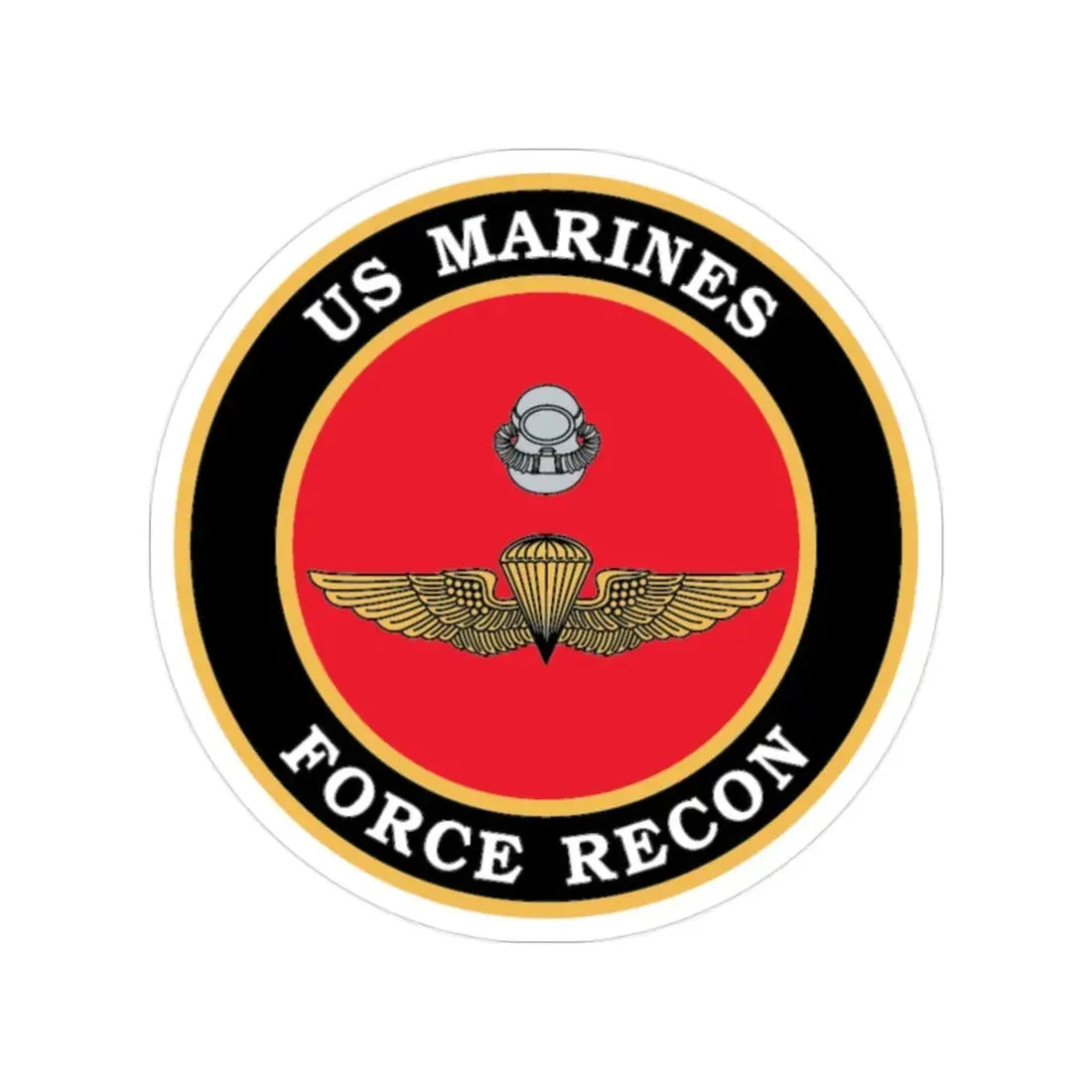 US Marines Force Recon (USMC) Transparent STICKER Die-Cut Vinyl Decal 2 Inch - The Sticker Space