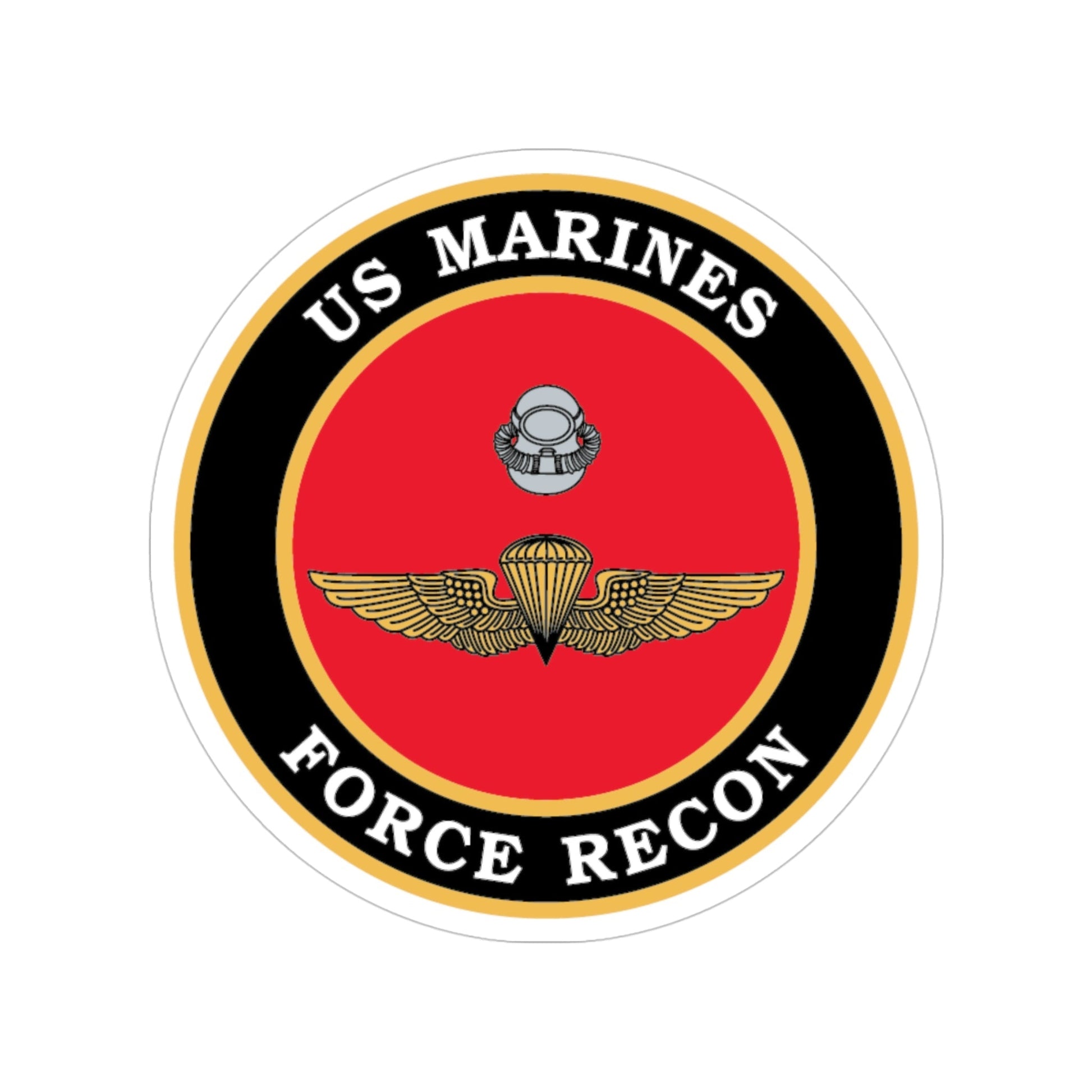 US Marines Force Recon (USMC) Transparent STICKER Die-Cut Vinyl Decal-4 Inch-The Sticker Space