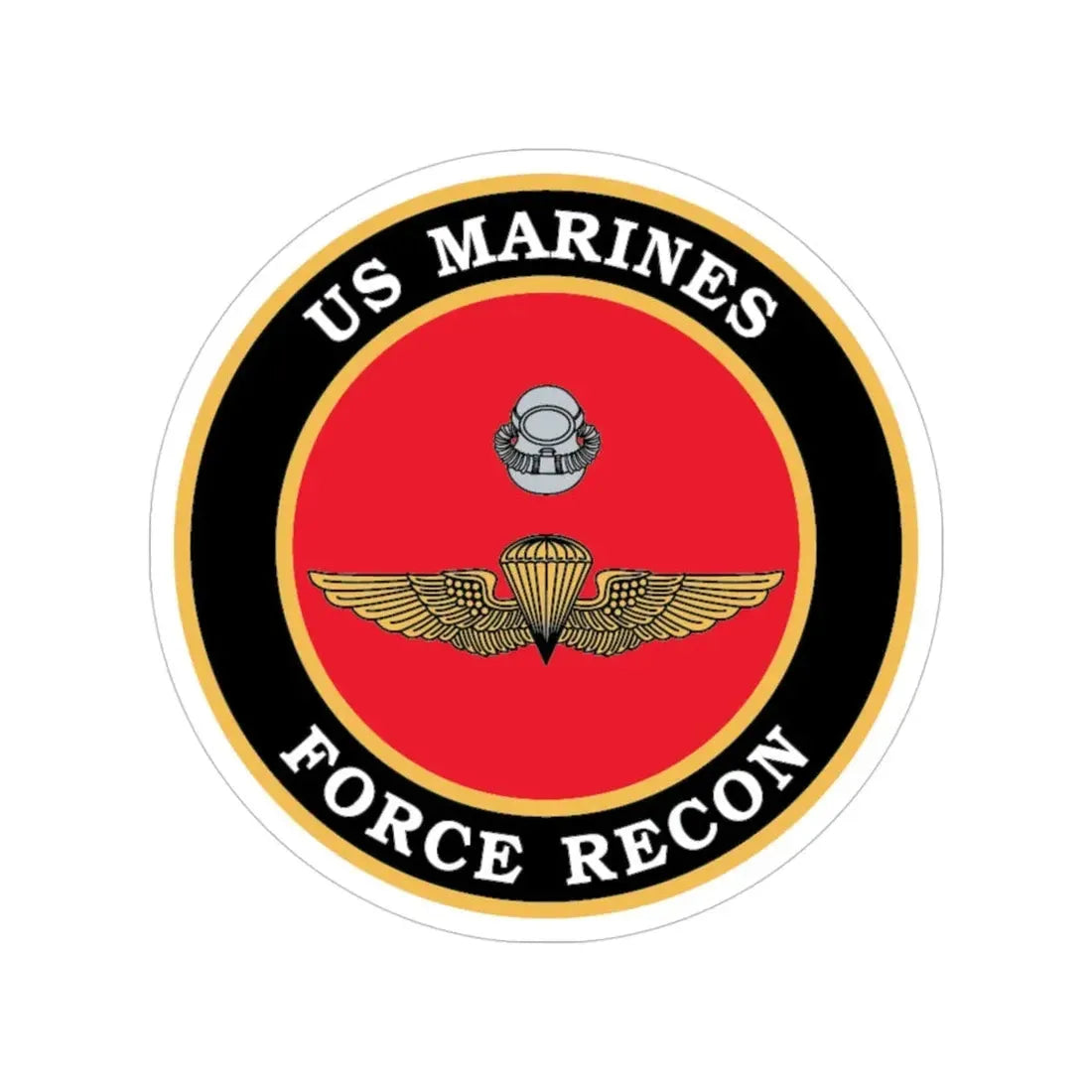 US Marines Force Recon (USMC) Transparent STICKER Die-Cut Vinyl Decal 4 Inch - The Sticker Space