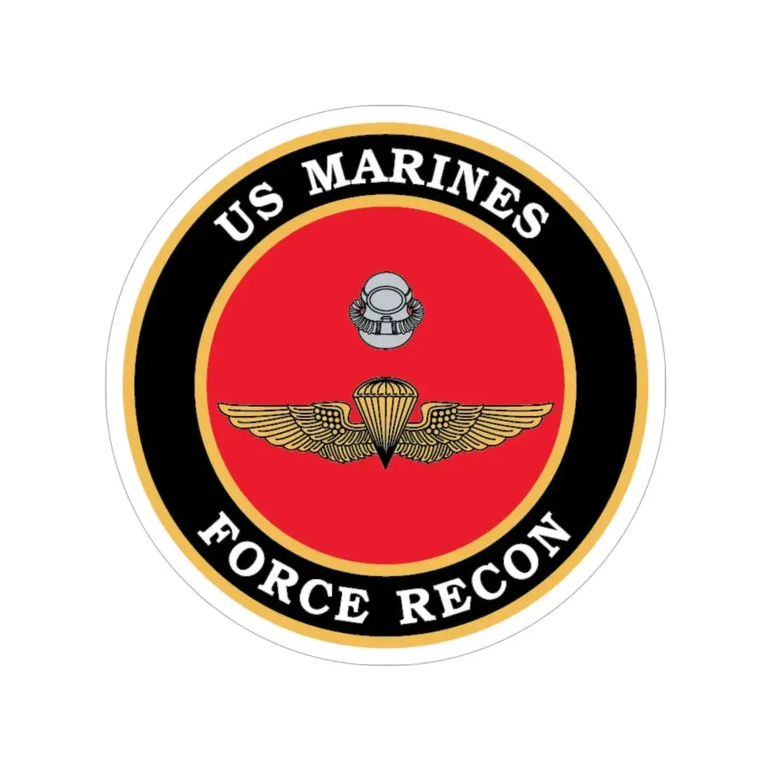 US Marines Force Recon (USMC) Transparent STICKER Die-Cut Vinyl Decal 5 Inch - The Sticker Space