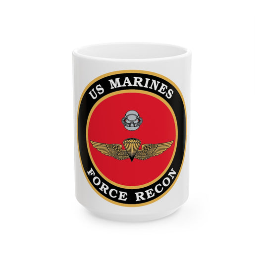 US Marines Force Recon (USMC) White Coffee Mug-15oz-The Sticker Space