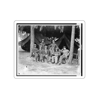 U.S. Military Telegraph Operators In Front Of Petersburg, Virginia (U.S. Civil War) STICKER Vinyl Die-Cut Decal White Die-Cut 4 Inch - The Sticker Space