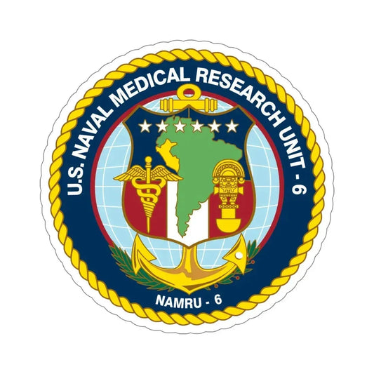 US NAMRU 6 (U.S. Navy) STICKER Vinyl Die-Cut Decal 6 Inch - The Sticker Space
