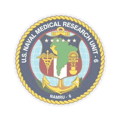 US NAMRU 6 (U.S. Navy) STICKER Vinyl Kiss-Cut Decal 2 Inch Transparent - The Sticker Space