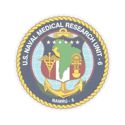 US NAMRU 6 (U.S. Navy) STICKER Vinyl Kiss-Cut Decal 6 Inch Transparent - The Sticker Space