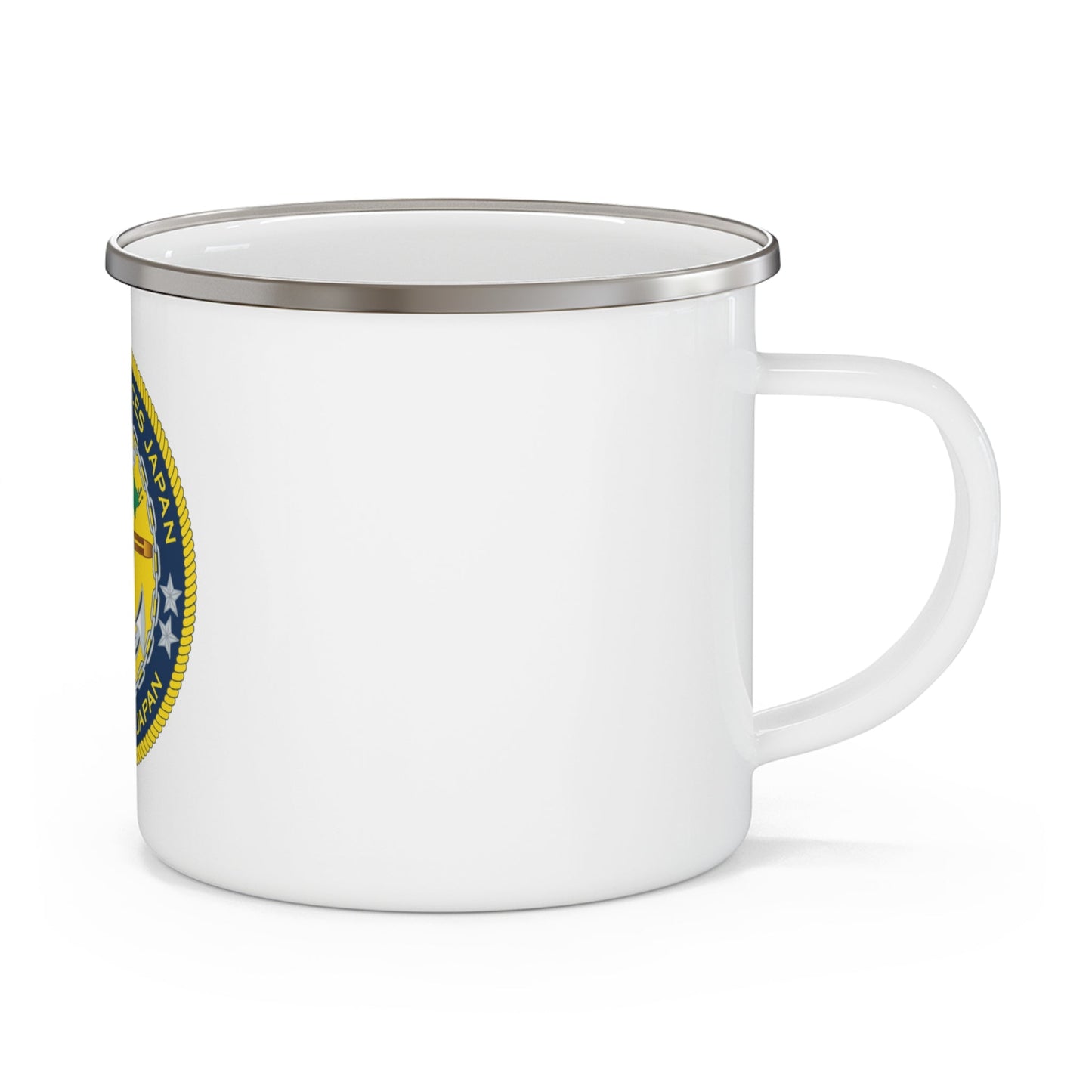 US Naval Forces Region Japan (U.S. Navy) Enamel Mug 12oz-12oz-The Sticker Space