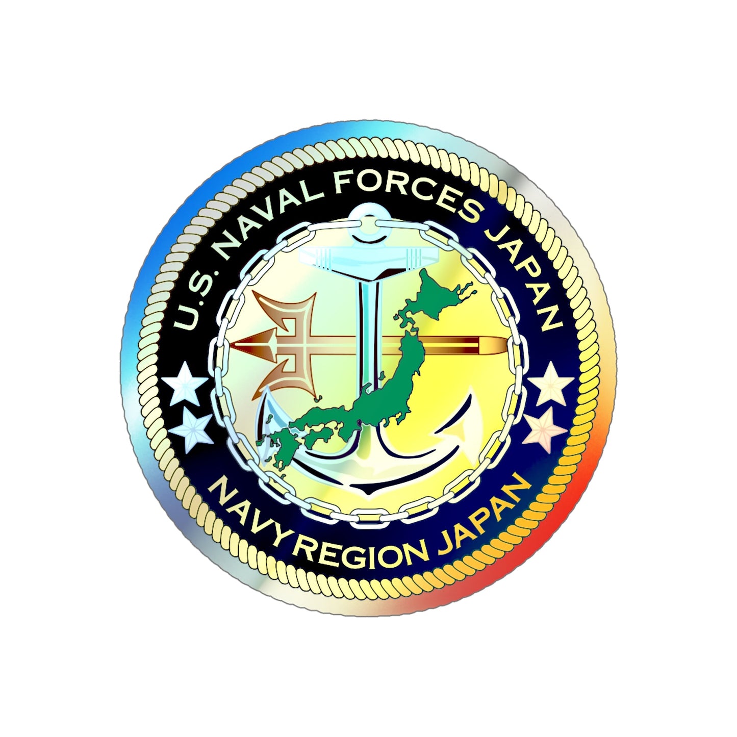 US Naval Forces Region Japan (U.S. Navy) Holographic STICKER Die-Cut Vinyl Decal-6 Inch-The Sticker Space