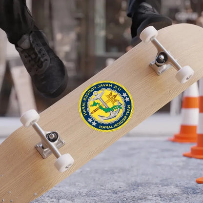 US Naval Forces Region Japan (U.S. Navy) REVERSE PRINT Transparent Die-Cut STICKER - The Sticker Space