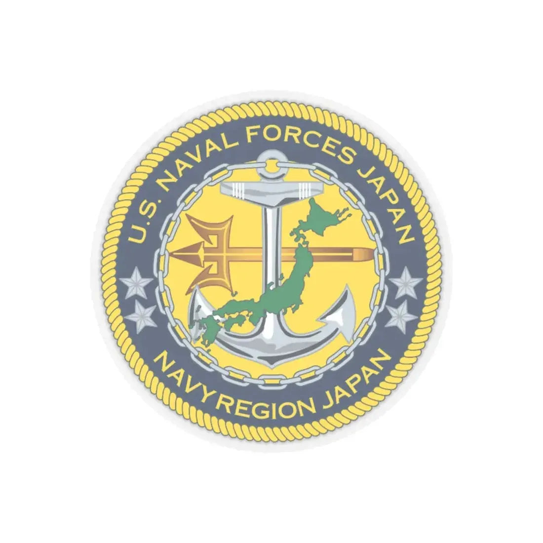 US Naval Forces Region Japan (U.S. Navy) STICKER Vinyl Kiss-Cut Decal 4 Inch Transparent - The Sticker Space