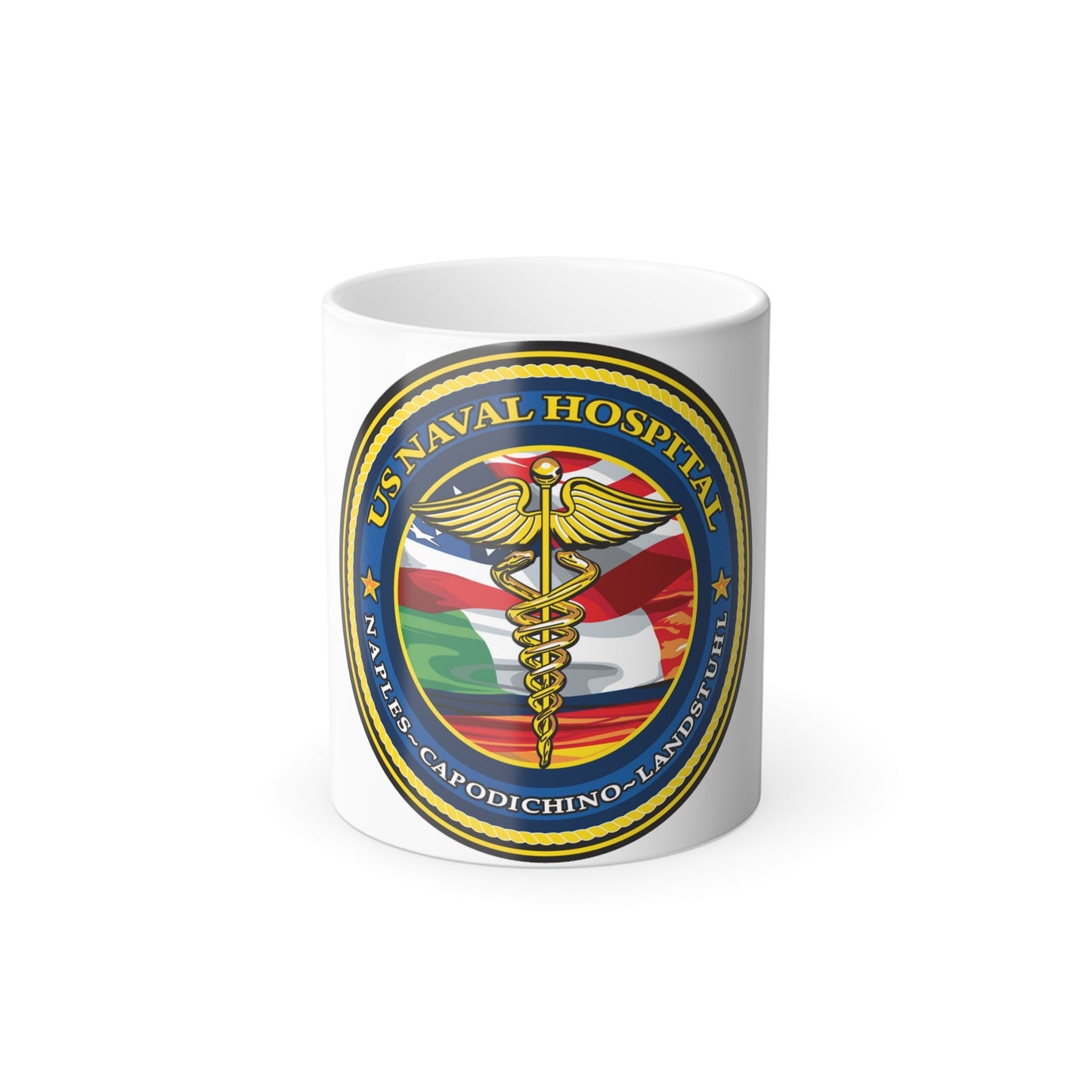 US Naval Hospital Naples Capodichino Landstul (U.S. Navy) Color Changing Mug 11oz-11oz-The Sticker Space