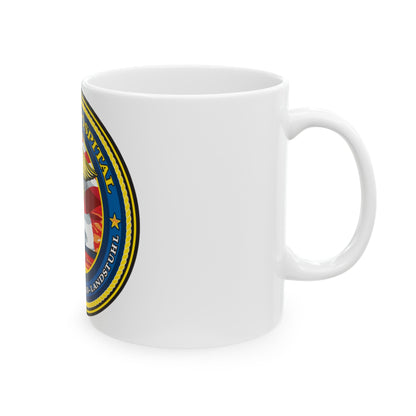 US Naval Hospital Naples Capodichino Landstul (U.S. Navy) White Coffee Mug-The Sticker Space