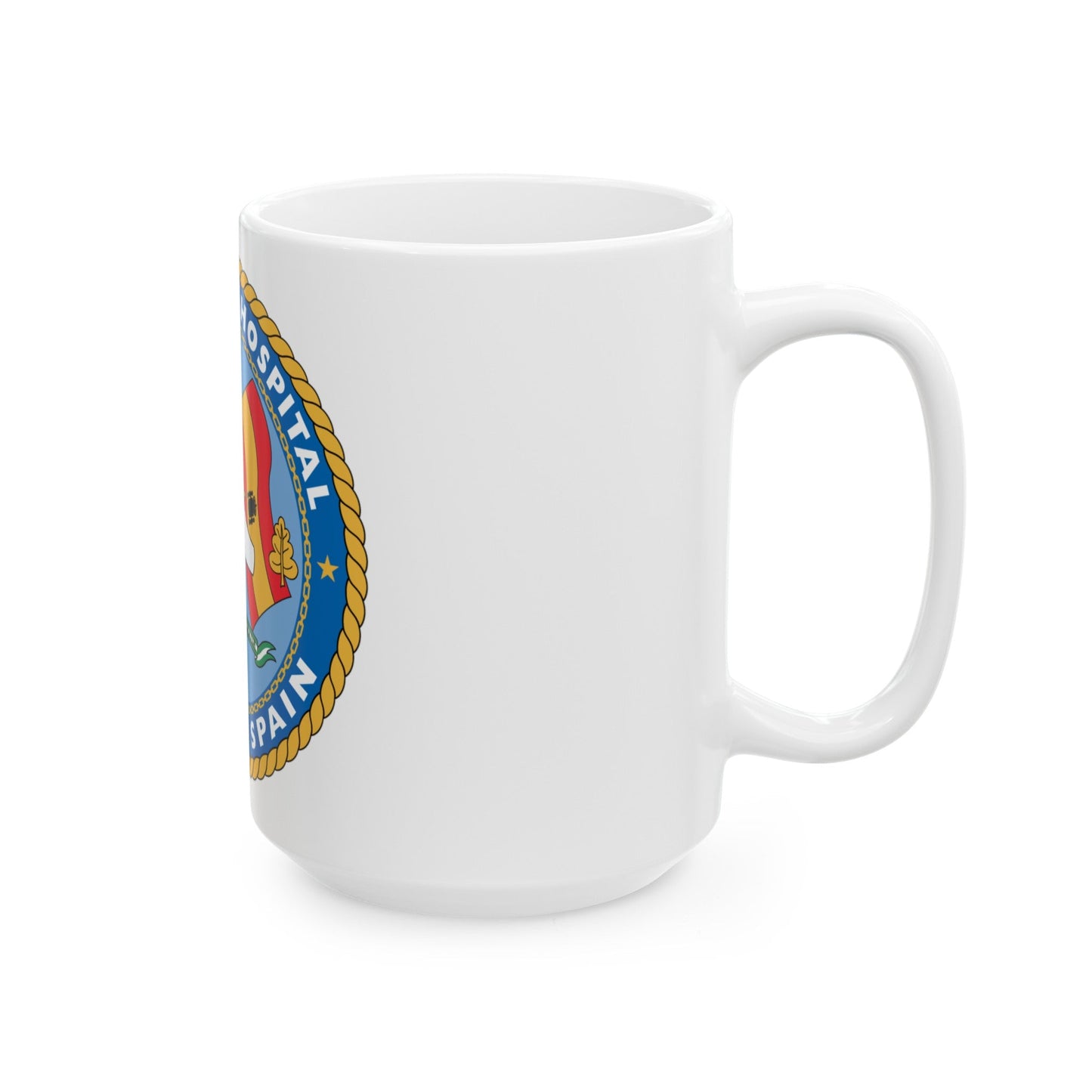 US Naval Hospital Rota Spain (U.S. Navy) White Coffee Mug-The Sticker Space