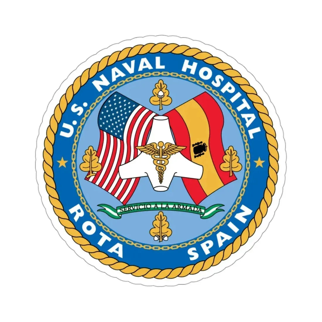 US Naval Hospital Rota Spain (U.S. Navy) STICKER Vinyl Die-Cut Decal 3 Inch - The Sticker Space