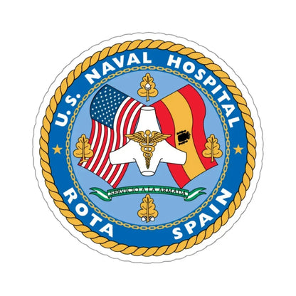 US Naval Hospital Rota Spain (U.S. Navy) STICKER Vinyl Kiss-Cut Decal 3 Inch White - The Sticker Space