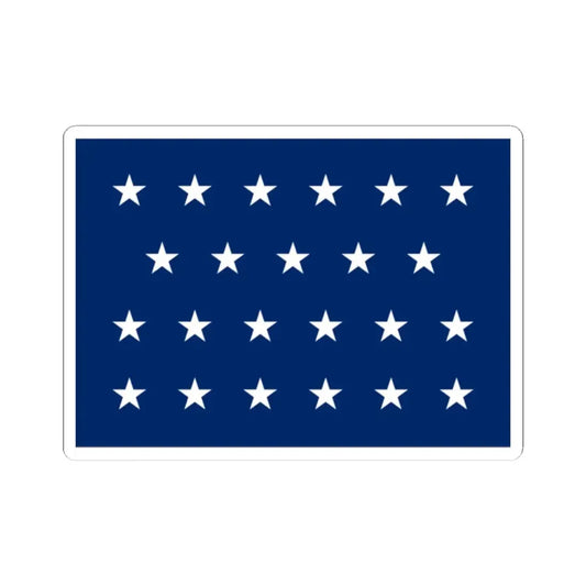 US Naval Jack 23 stars (United States) STICKER Vinyl Kiss-Cut Decal 2 Inch White - The Sticker Space
