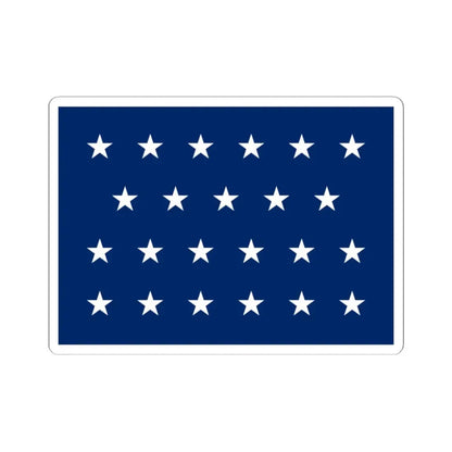 US Naval Jack 23 stars (United States) STICKER Vinyl Kiss-Cut Decal 3 Inch White - The Sticker Space