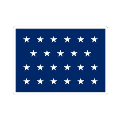 US Naval Jack 23 stars (United States) STICKER Vinyl Kiss-Cut Decal 6 Inch White - The Sticker Space