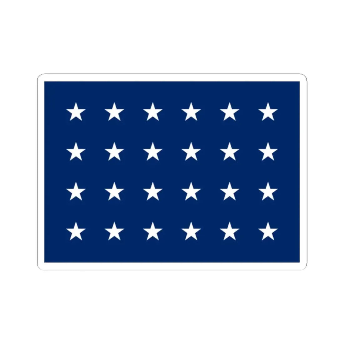 US Naval Jack 24 stars (United States) STICKER Vinyl Kiss-Cut Decal 2 Inch White - The Sticker Space