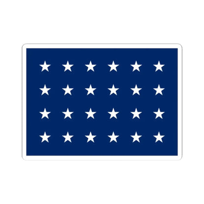 US Naval Jack 24 stars (United States) STICKER Vinyl Kiss-Cut Decal 2 Inch White - The Sticker Space