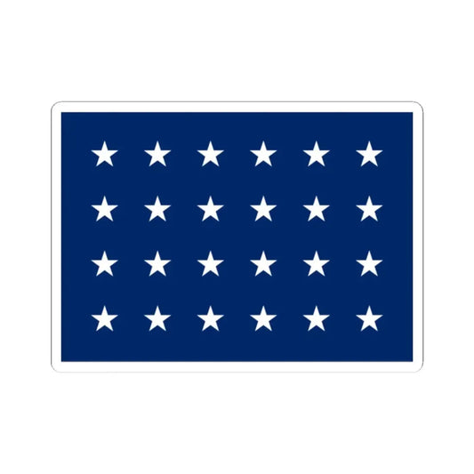 US Naval Jack 24 stars (United States) STICKER Vinyl Kiss-Cut Decal 2 Inch White - The Sticker Space