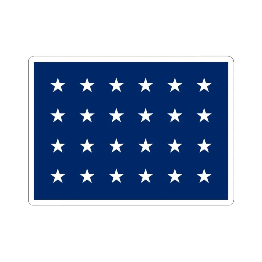 US Naval Jack 24 stars (United States) STICKER Vinyl Kiss-Cut Decal 6 Inch White - The Sticker Space