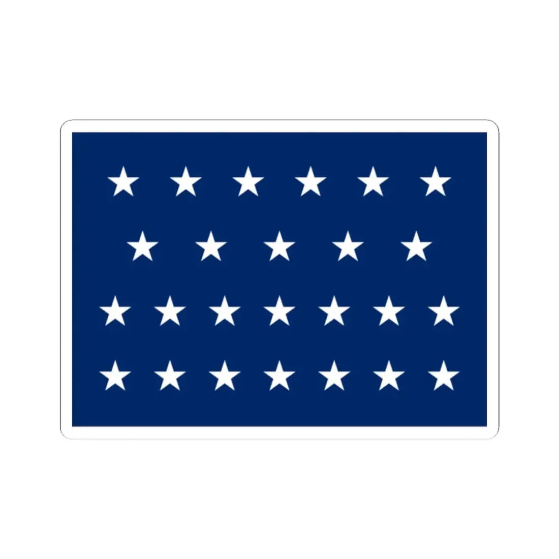 US Naval Jack 25 stars (United States) STICKER Vinyl Kiss-Cut Decal 2 Inch White - The Sticker Space