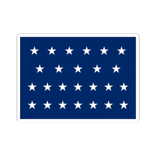 US Naval Jack 25 stars (United States) STICKER Vinyl Kiss-Cut Decal 2 Inch White - The Sticker Space