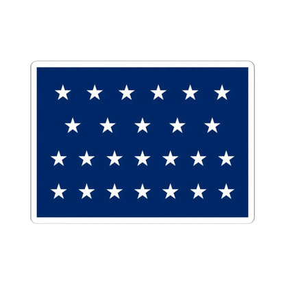 US Naval Jack 25 stars (United States) STICKER Vinyl Kiss-Cut Decal 3 Inch White - The Sticker Space