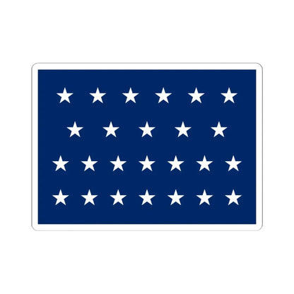 US Naval Jack 25 stars (United States) STICKER Vinyl Kiss-Cut Decal 6 Inch White - The Sticker Space