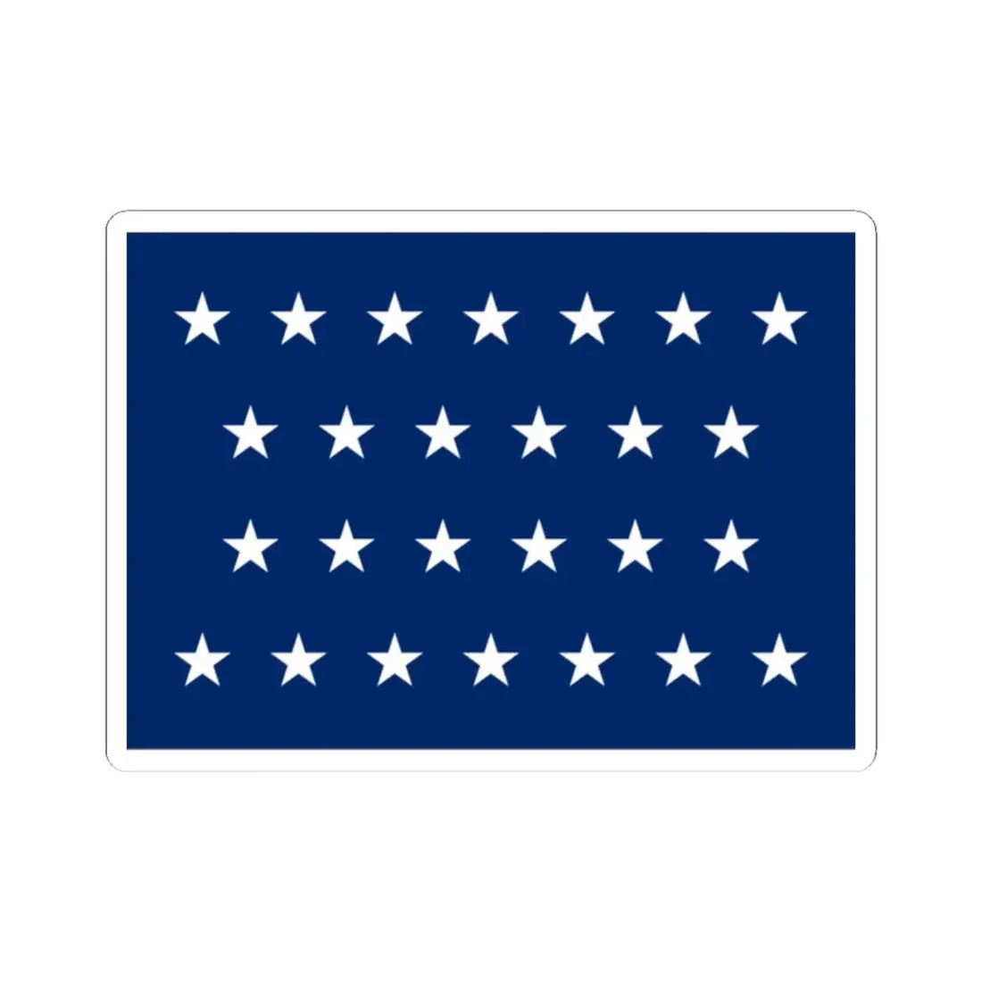 US Naval Jack 26 stars (United States) STICKER Vinyl Kiss-Cut Decal 2 Inch White - The Sticker Space
