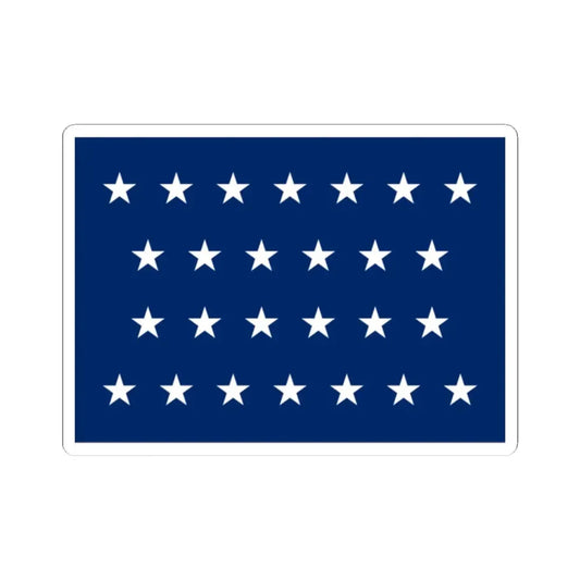 US Naval Jack 26 stars (United States) STICKER Vinyl Kiss-Cut Decal 2 Inch White - The Sticker Space