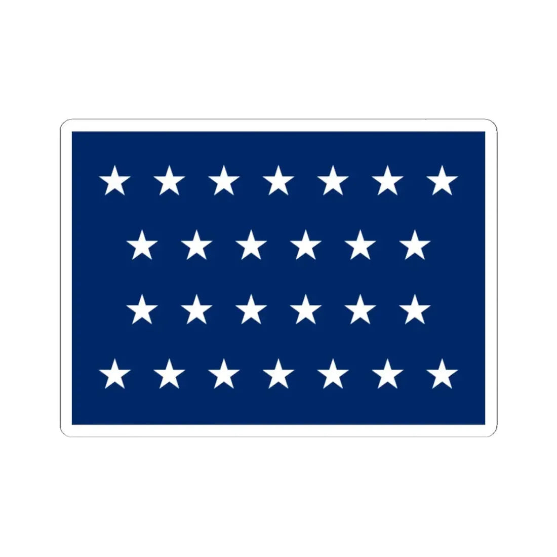 US Naval Jack 26 stars (United States) STICKER Vinyl Kiss-Cut Decal 3 Inch White - The Sticker Space