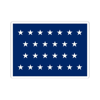 US Naval Jack 26 stars (United States) STICKER Vinyl Kiss-Cut Decal 3 Inch White - The Sticker Space