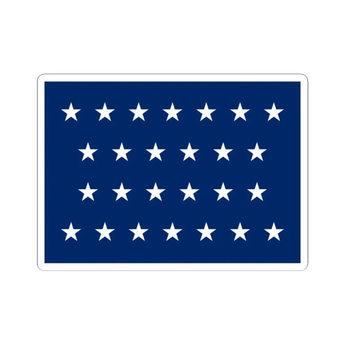US Naval Jack 26 stars (United States) STICKER Vinyl Kiss-Cut Decal 4 Inch White - The Sticker Space