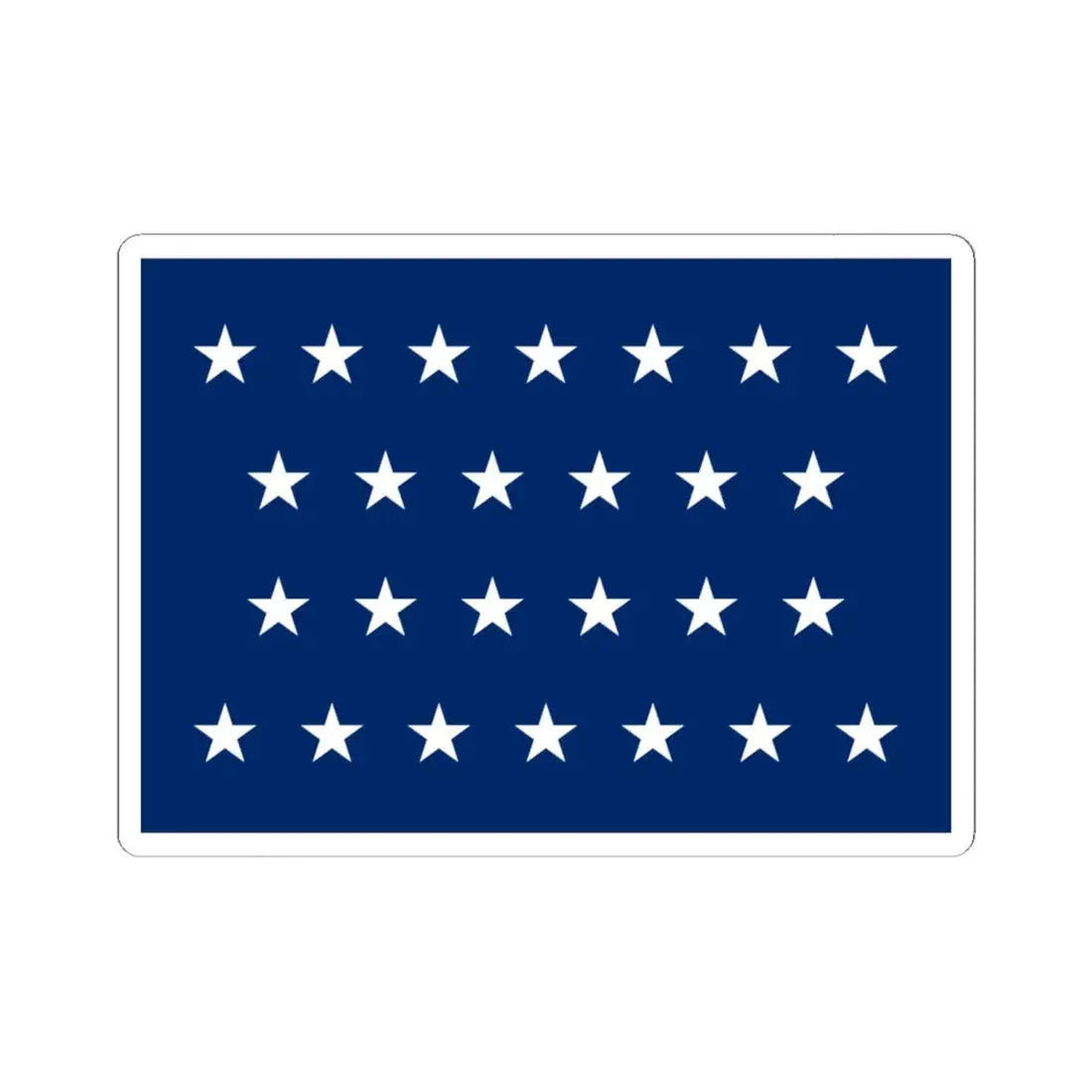 US Naval Jack 26 stars (United States) STICKER Vinyl Kiss-Cut Decal 6 Inch White - The Sticker Space