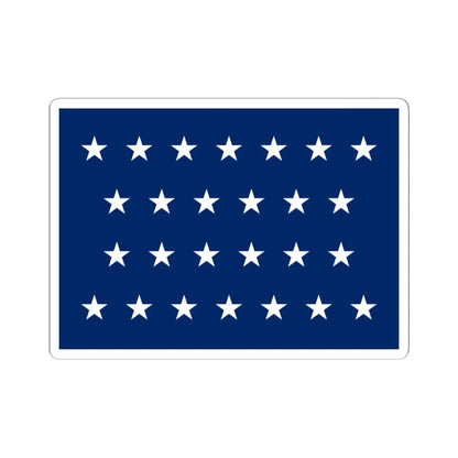 US Naval Jack 26 stars (United States) STICKER Vinyl Kiss-Cut Decal 6 Inch White - The Sticker Space