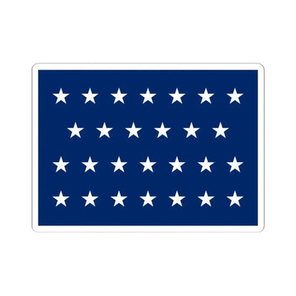US Naval Jack 27 stars (United States) STICKER Vinyl Kiss-Cut Decal 3 Inch White - The Sticker Space