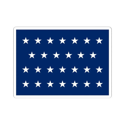 US Naval Jack 27 stars (United States) STICKER Vinyl Kiss-Cut Decal 6 Inch White - The Sticker Space
