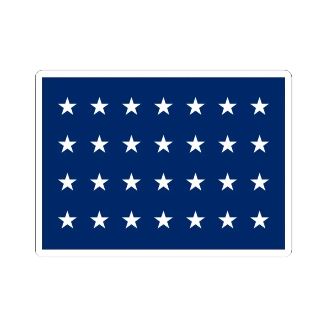 US Naval Jack 28 stars (United States) STICKER Vinyl Kiss-Cut Decal 2 Inch White - The Sticker Space