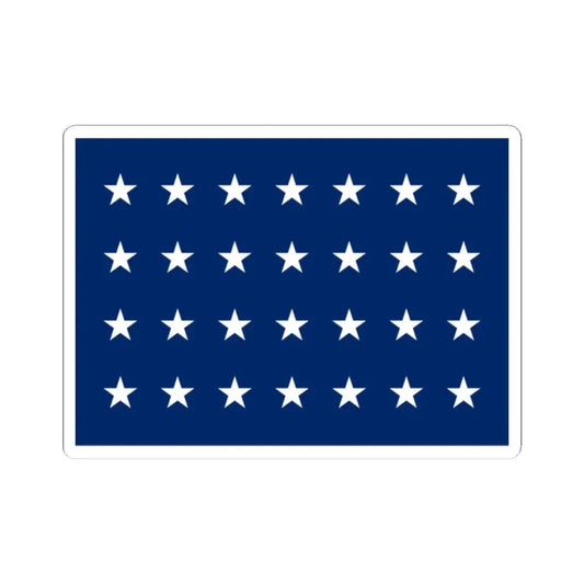 US Naval Jack 28 stars (United States) STICKER Vinyl Kiss-Cut Decal 2 Inch White - The Sticker Space