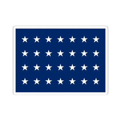 US Naval Jack 28 stars (United States) STICKER Vinyl Kiss-Cut Decal 3 Inch White - The Sticker Space