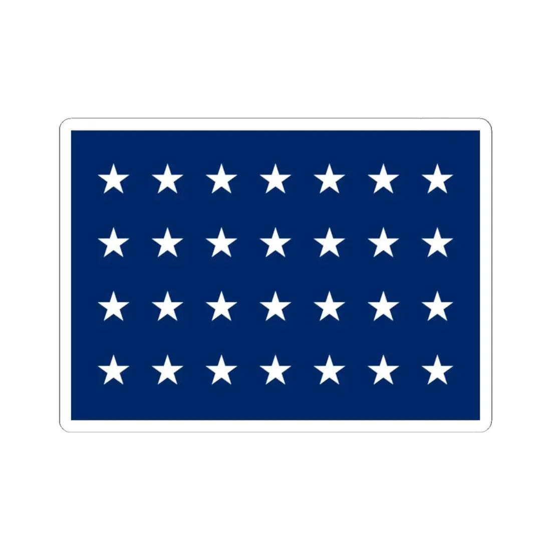 US Naval Jack 28 stars (United States) STICKER Vinyl Kiss-Cut Decal 6 Inch White - The Sticker Space
