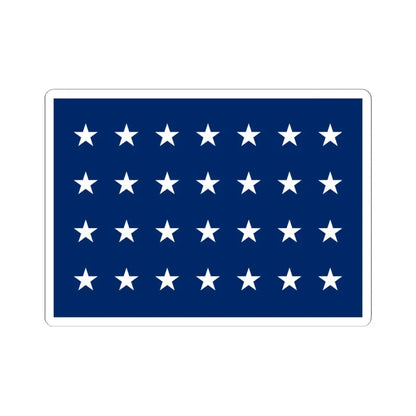 US Naval Jack 28 stars (United States) STICKER Vinyl Kiss-Cut Decal 6 Inch White - The Sticker Space