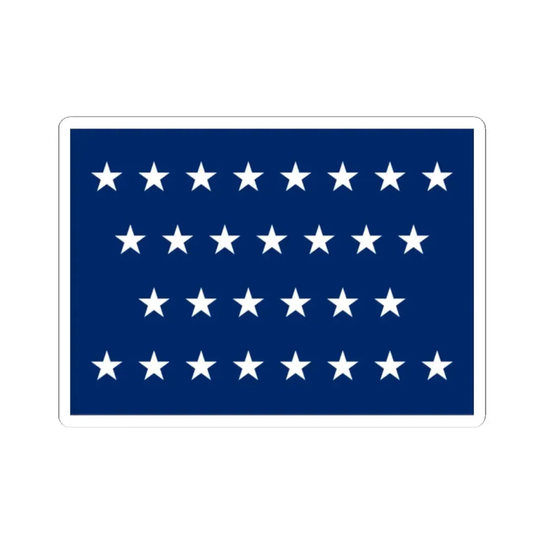 US Naval Jack 29 stars (United States) STICKER Vinyl Kiss-Cut Decal 2 Inch White - The Sticker Space